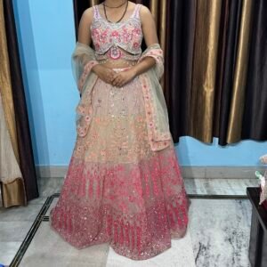 Elegant Pastel Wedding Lehenga Ensemble
