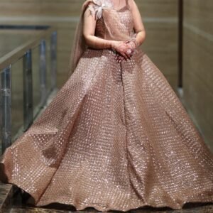 Rose Gold Princess Ball Gown Lehenga